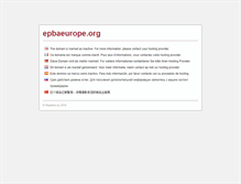 Tablet Screenshot of epbaeurope.org